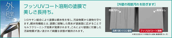 外壁・フッ素UVコート溶剤の塗膜で美しさ長持ち