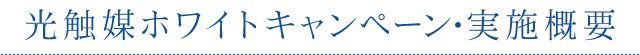 光触媒ホワイトキャンペーン・実施概要