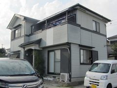 愛知県安城市Ｔ様、外壁屋根塗替え工事、施工前外観写真