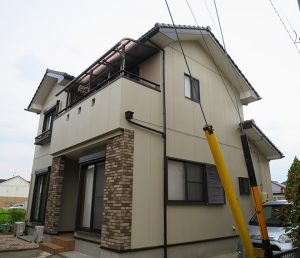 丹羽郡Ａ様邸、外壁塗り替え工事、施工後全景写真