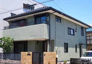 名古屋市Ｓ様邸、外壁塗装工事施工後の外観全景写真
