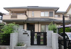 春日井市Ｋ様邸、外壁屋根塗装工事、施工後、外観写真