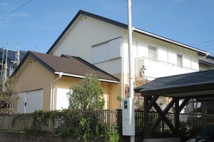 桑名市Ｋ様邸、外壁塗装、屋根葺き替え工事、施工後、外観写真