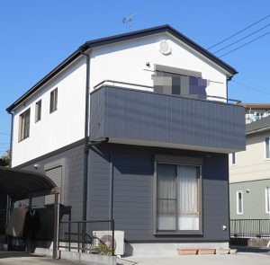 春日井市Ｎ様邸、外壁屋根塗装工事、施工後、外観写真