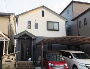 春日井市Ｎ様邸、外壁屋根塗装工事、施工後、外観写真