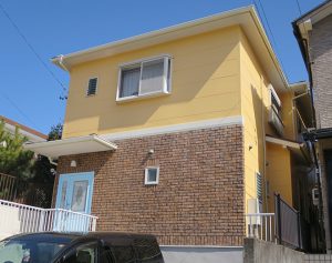 尾張旭市Ｙ様邸、外壁屋根塗装工事、施工後、外観写真