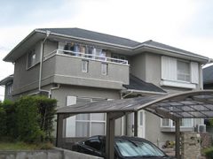 岐阜県可児市Ｎ様邸、外壁屋根塗装工事、施工前、外観写真