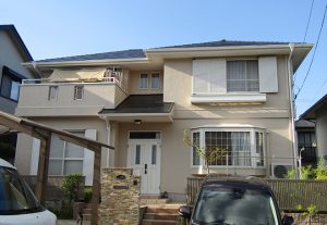 岐阜県可児市Ｎ様邸、外壁屋根塗替え工事、施工後、全景画像