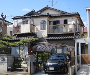 春日井市Ｉ様邸、外壁塗替え工事、施工後、全景画像