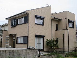 春日井市Ａ様邸、外壁屋根塗替え工事、施工後、全景画像