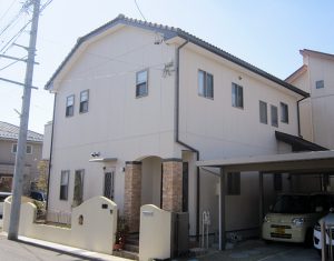 春日井市Ｍ様邸、外壁塗替え工事、施工後、全景画像