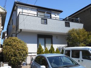 尾張旭市Ｉ様邸、外壁塗替え工事、施工後、全景画像