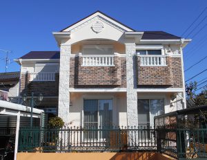 春日井市Ｋ様邸、外壁屋根塗替え工事、施工後、全景画像