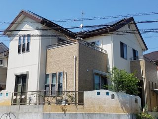 春日井市Ｔ様邸、外壁塗替え工事、施工後、全景画像