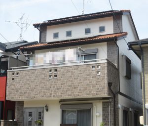 春日井市Ｓ様邸、外壁塗替え工事、施工後、全景画像