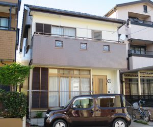 春日井市Ｍ様邸、外壁塗替え工事、施工後、全景画像