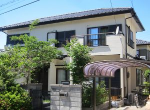 多治見市Ｏ様邸、外壁塗替え工事、施工後、全景画像